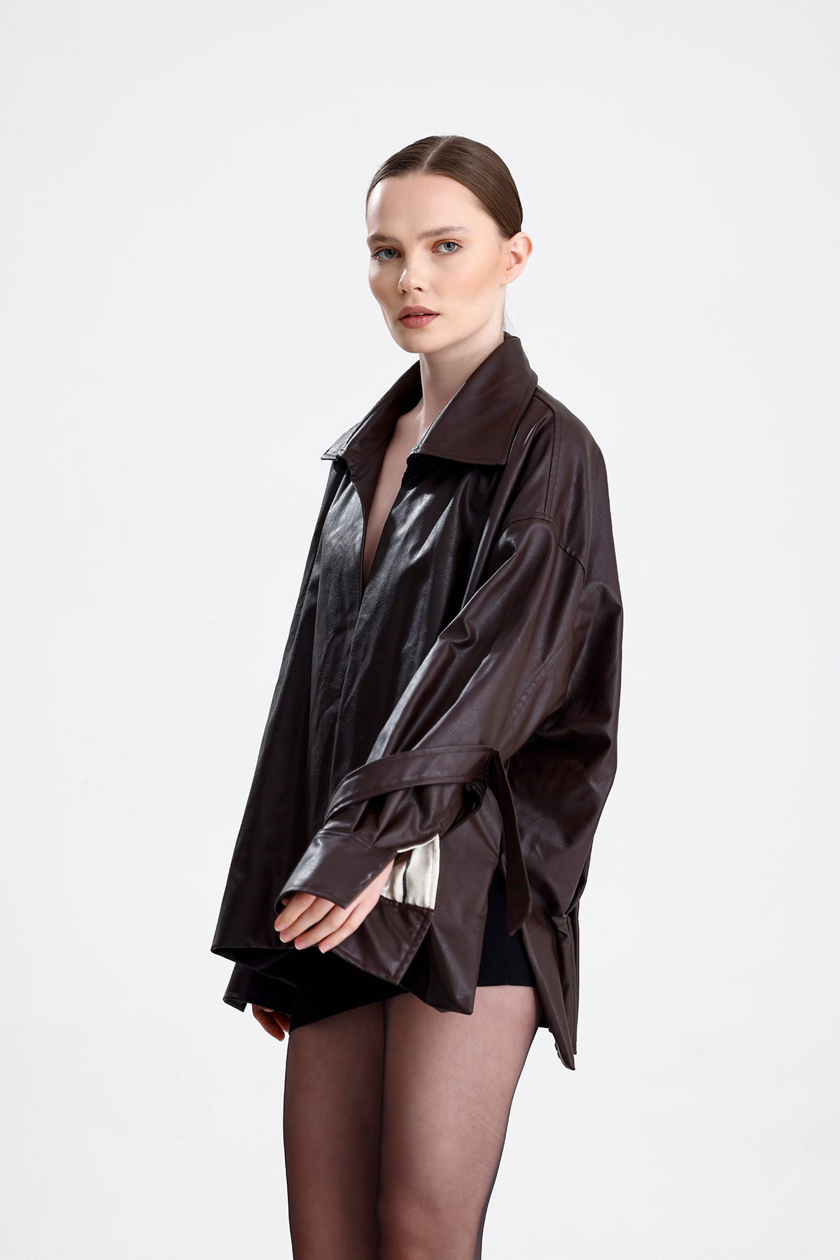Mocha Pleat jacket