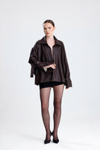Mocha Pleat jacket
